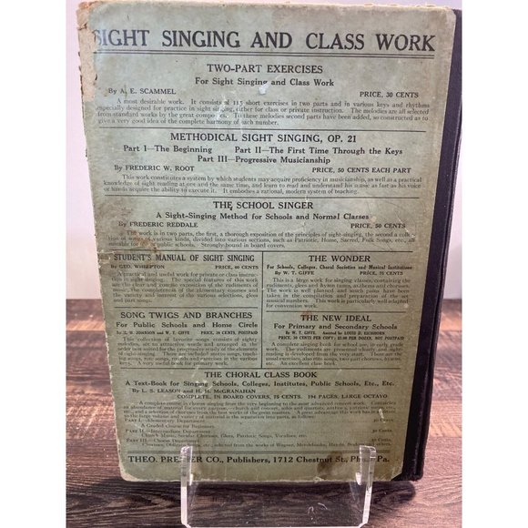 1891 ANTIQUE MUSIC BOOK "THE WONDER" BY W.T. GIFFE - Picture 2 of 9